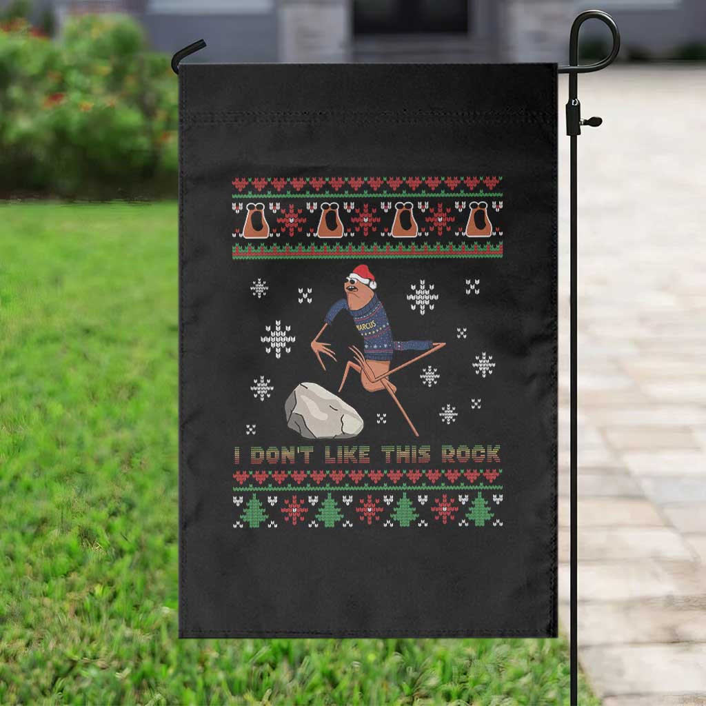 Funny Marcus The Worm Meme Garden Flag I Do Not Like This Rock Ugly Christmas Gift TS12 Print Your Wear