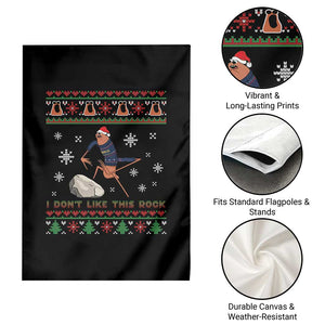 Funny Marcus The Worm Meme Garden Flag I Do Not Like This Rock Ugly Christmas Gift TS12 Print Your Wear