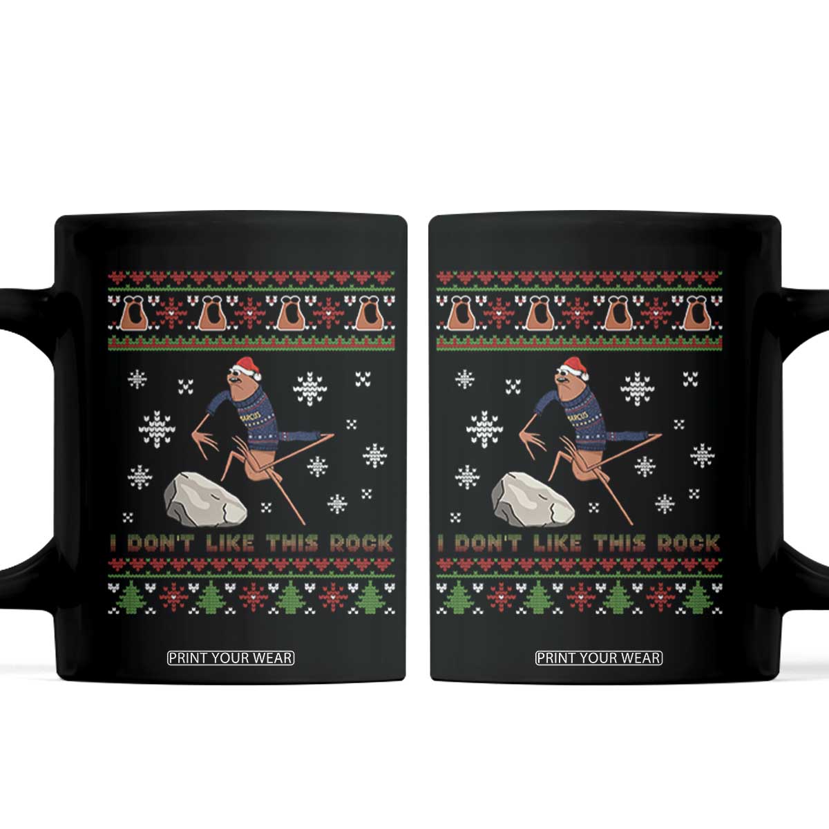 Funny Marcus The Worm Meme Coffee Mug I Do Not Like This Rock Ugly Christmas Gift - Print Your Wear