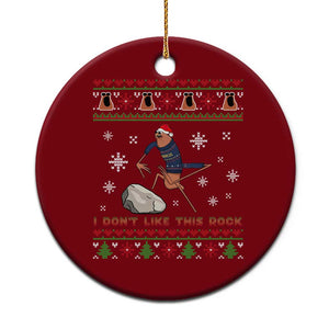 Funny Marcus The Worm Meme Ceramic Ornament I Do Not Like This Rock Ugly Christmas Gift TS12 1pc Red Print Your Wear
