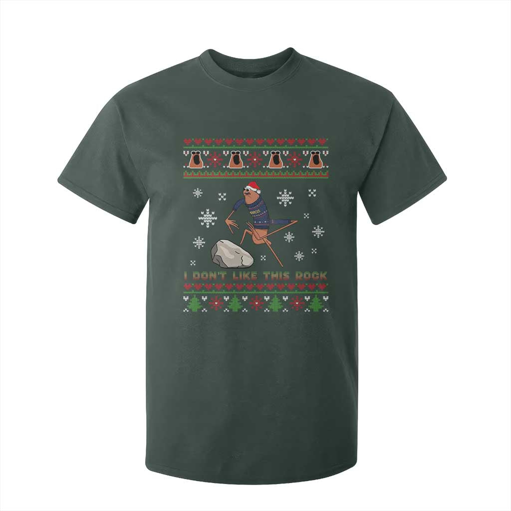 Funny Marcus The Worm Meme T Shirt For Kid I Do Not Like This Rock Ugly Christmas Gift TS12 Dark Forest Green Print Your Wear