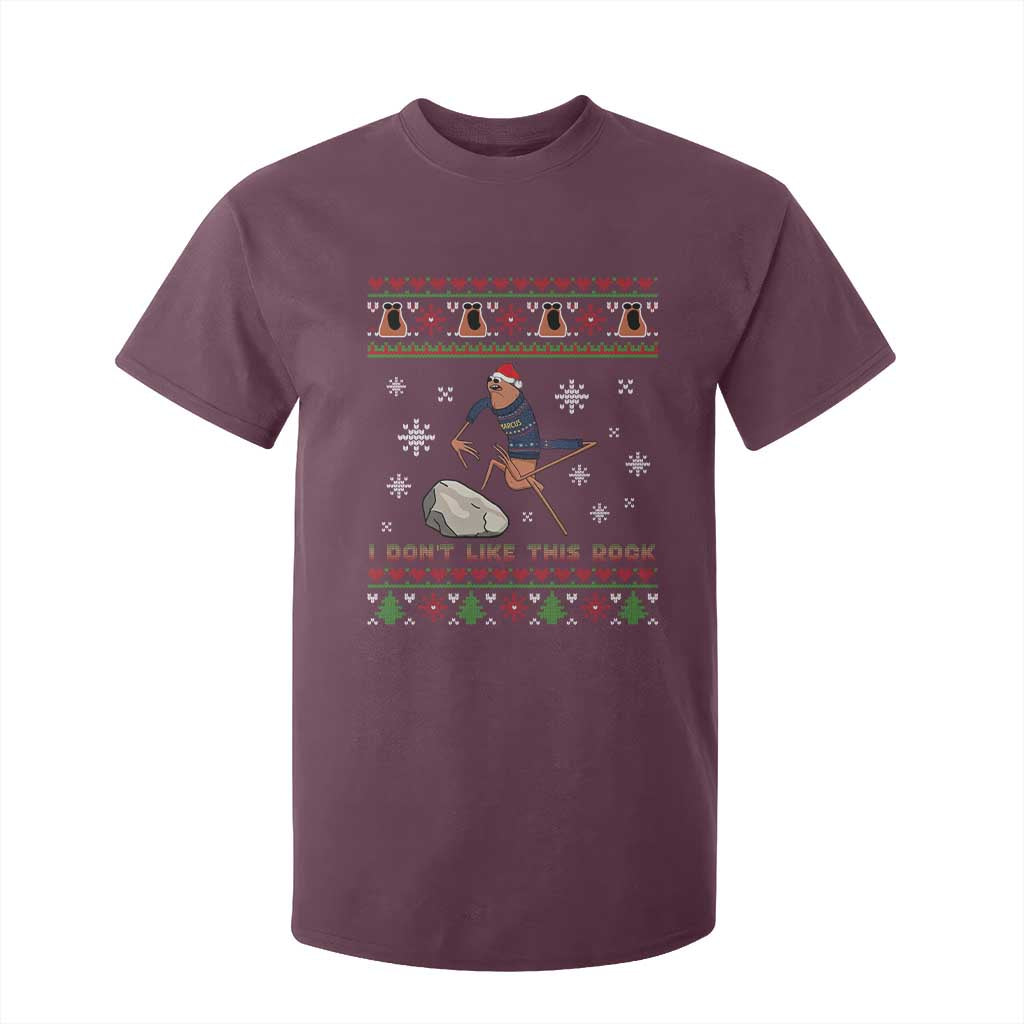Funny Marcus The Worm Meme T Shirt For Kid I Do Not Like This Rock Ugly Christmas Gift TS12 Maroon Print Your Wear