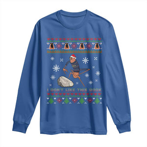 Funny Marcus The Worm Meme Long Sleeve Shirt I Do Not Like This Rock Ugly Christmas Gift TS12 Royal Blue Print Your Wear
