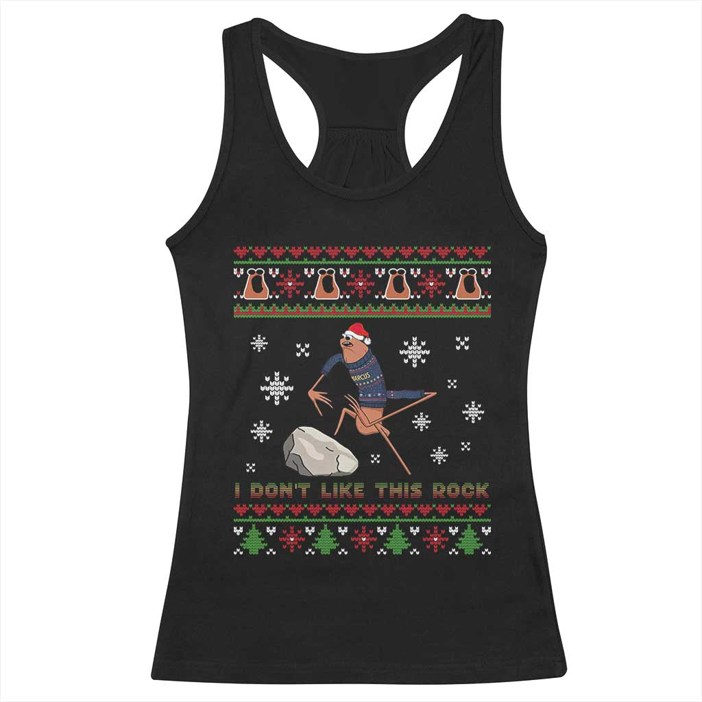 Funny Marcus The Worm Meme Racerback Tank Top I Do Not Like This Rock Ugly Christmas Gift TS12 Black Print Your Wear