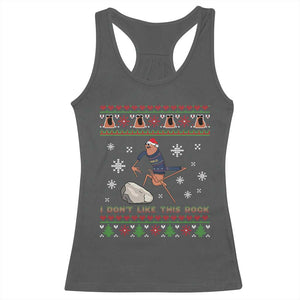 Funny Marcus The Worm Meme Racerback Tank Top I Do Not Like This Rock Ugly Christmas Gift TS12 Dark Heather Print Your Wear