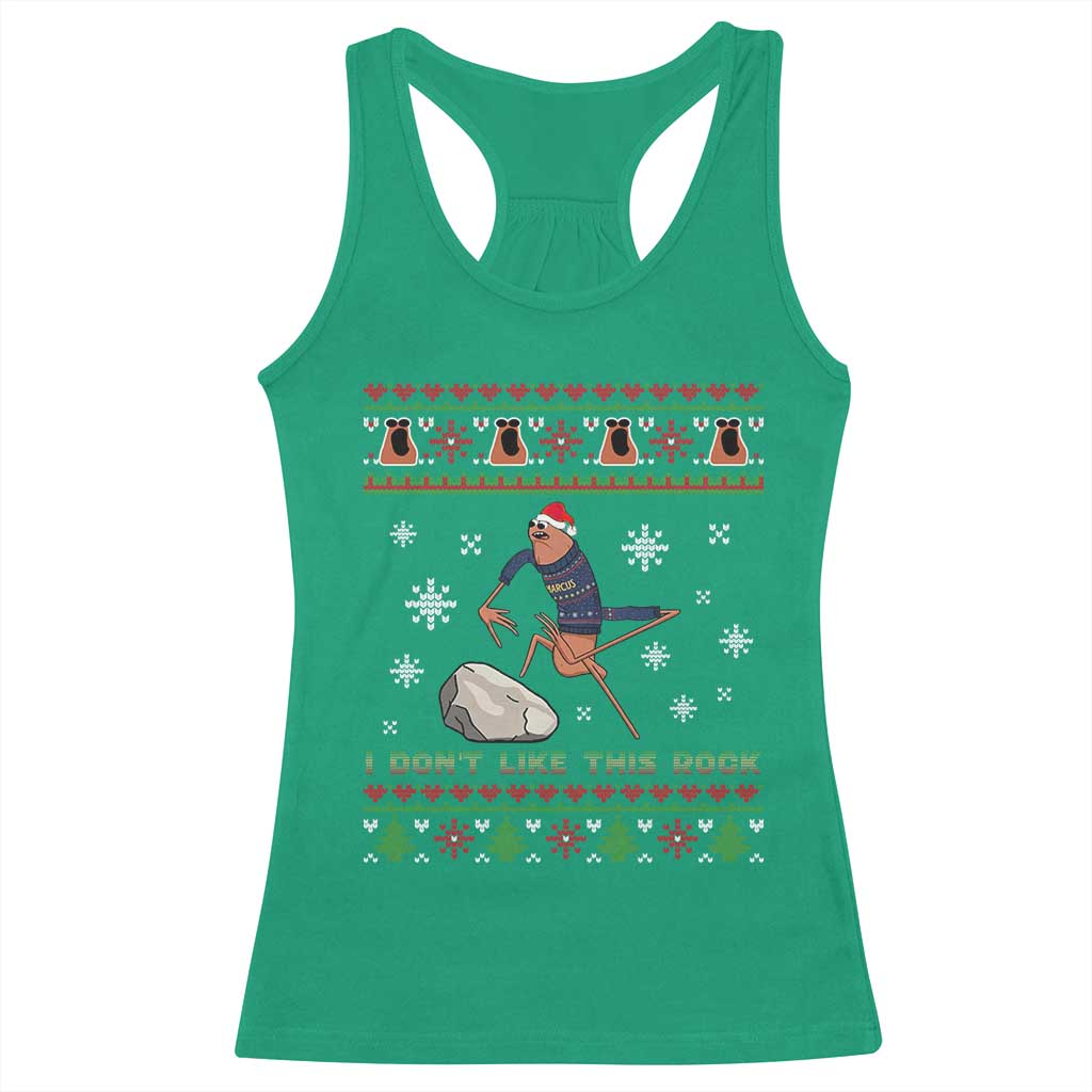 Funny Marcus The Worm Meme Racerback Tank Top I Do Not Like This Rock Ugly Christmas Gift TS12 Irish Green Print Your Wear