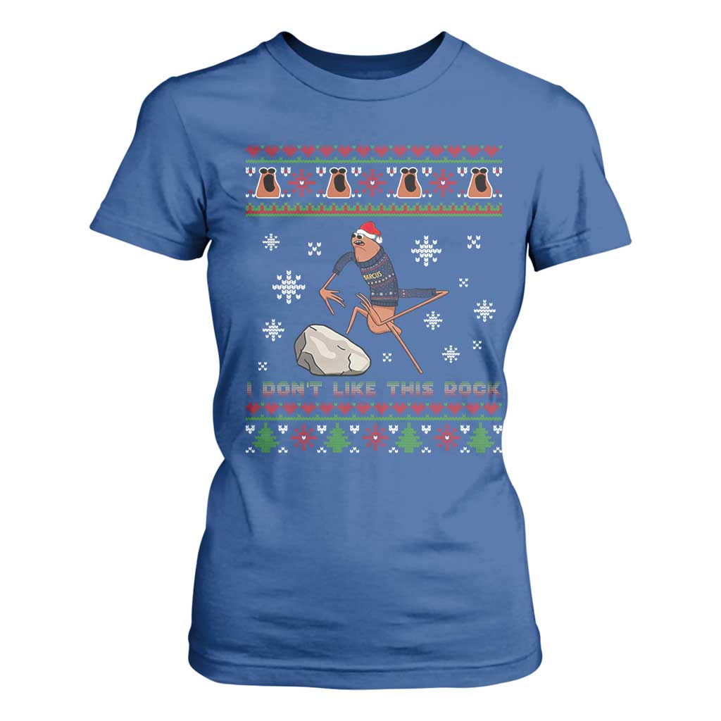 Funny Marcus The Worm Meme T Shirt For Women I Do Not Like This Rock Ugly Christmas Gift TS12 Royal Blue Print Your Wear