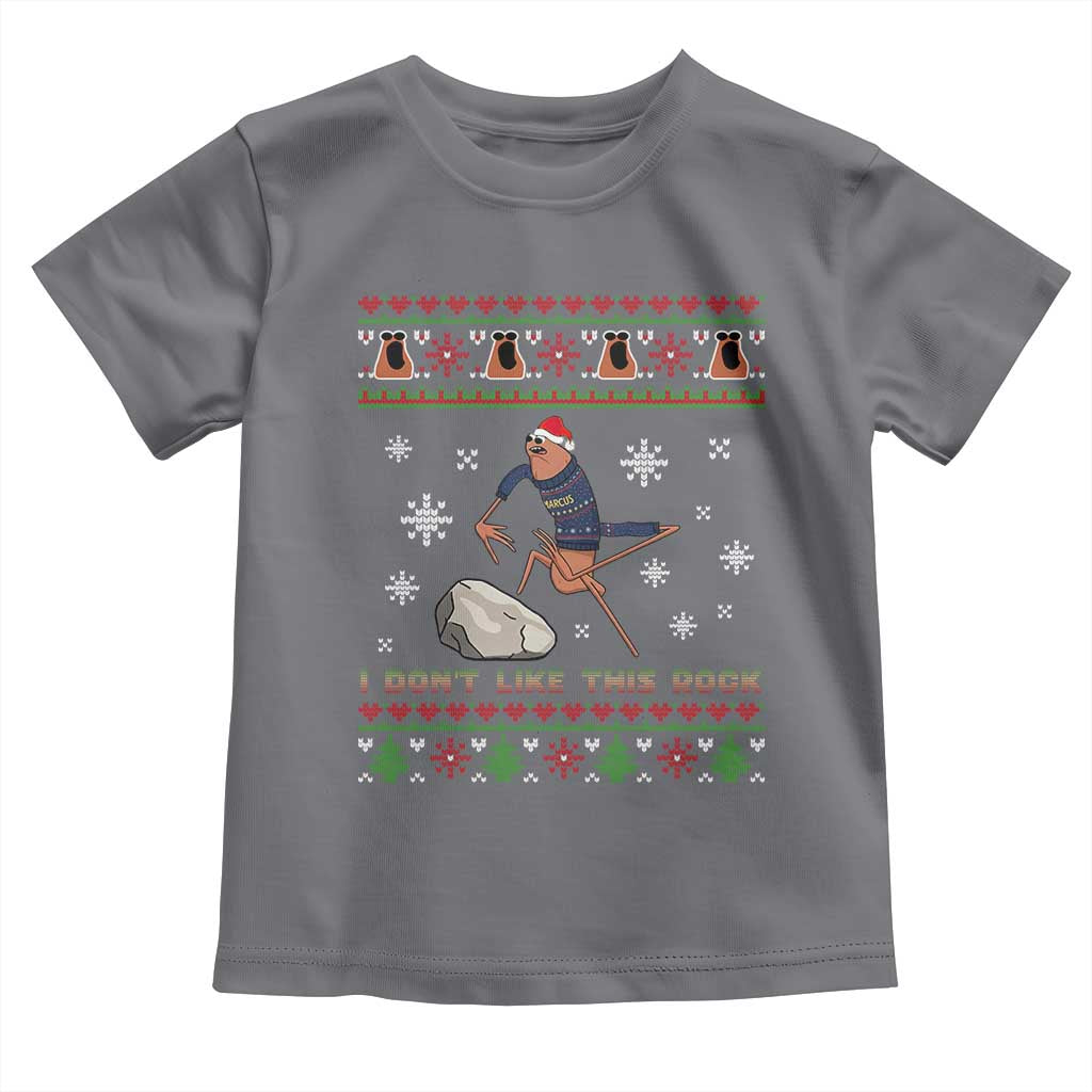 Funny Marcus The Worm Meme Toddler T Shirt I Do Not Like This Rock Ugly Christmas Gift TS12 Charcoal Print Your Wear