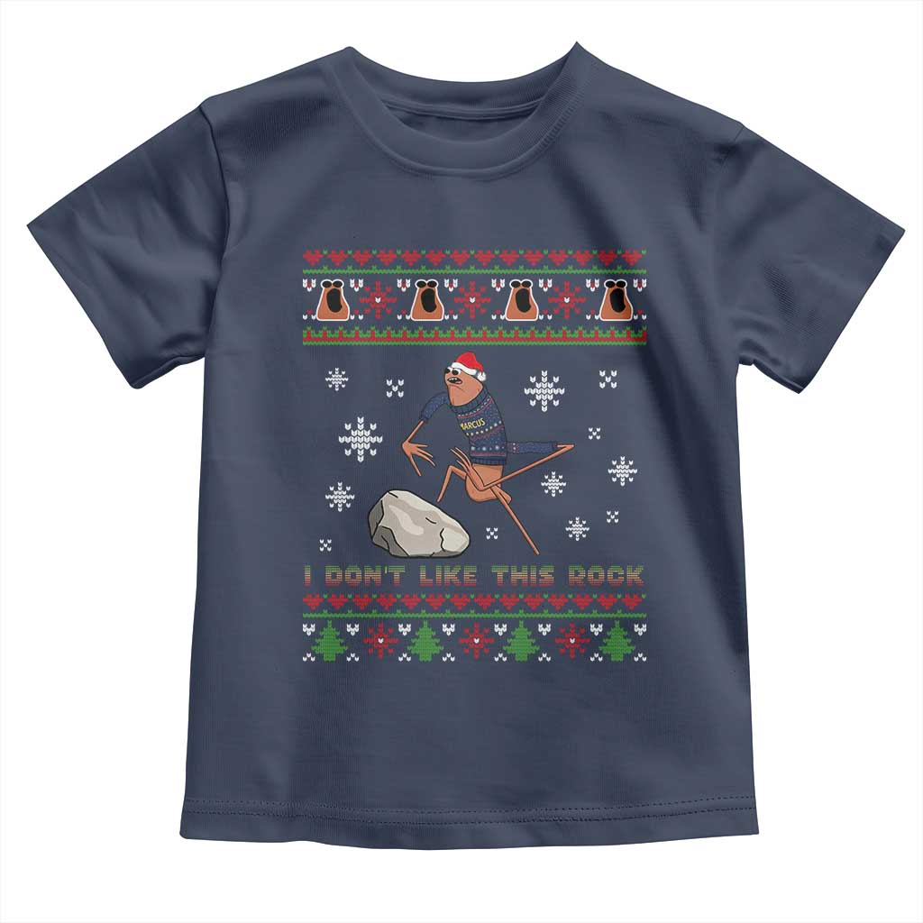 Funny Marcus The Worm Meme Toddler T Shirt I Do Not Like This Rock Ugly Christmas Gift TS12 Navy Print Your Wear