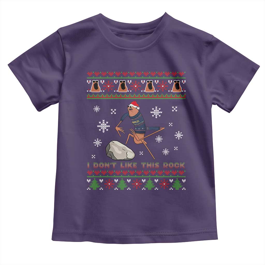 Funny Marcus The Worm Meme Toddler T Shirt I Do Not Like This Rock Ugly Christmas Gift TS12 Purple Print Your Wear
