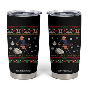 Funny Marcus The Worm Meme Tumbler Cup I Do Not Like This Rock Ugly Christmas Gift TS12 Black Print Your Wear