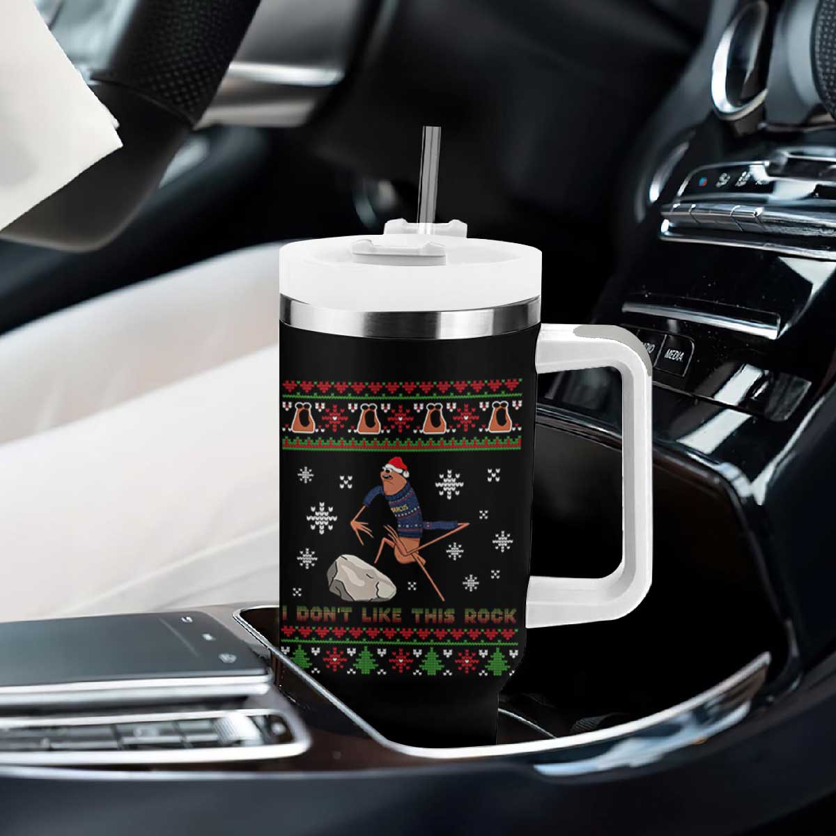 Funny Marcus The Worm Meme Tumbler With Handle I Do Not Like This Rock Ugly Christmas Gift TS12 Print Your Wear
