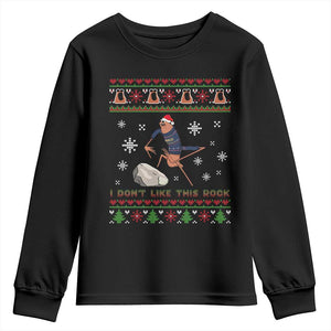 Funny Marcus The Worm Meme Youth Sweatshirt I Do Not Like This Rock Ugly Christmas Gift TS12 Black Print Your Wear