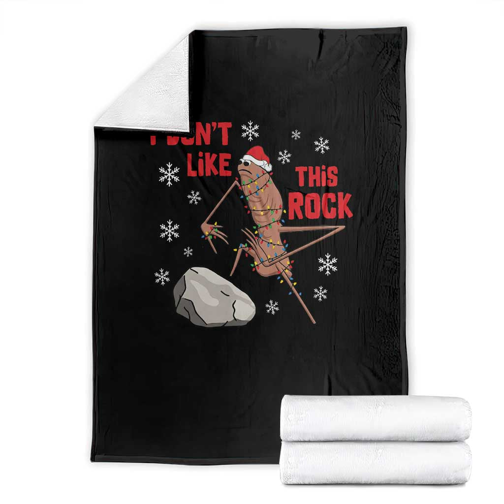 I Do Not Like This Rock Throw Blanket Christmas Marcus The Worm Meme Gift TS12 Black Print Your Wear