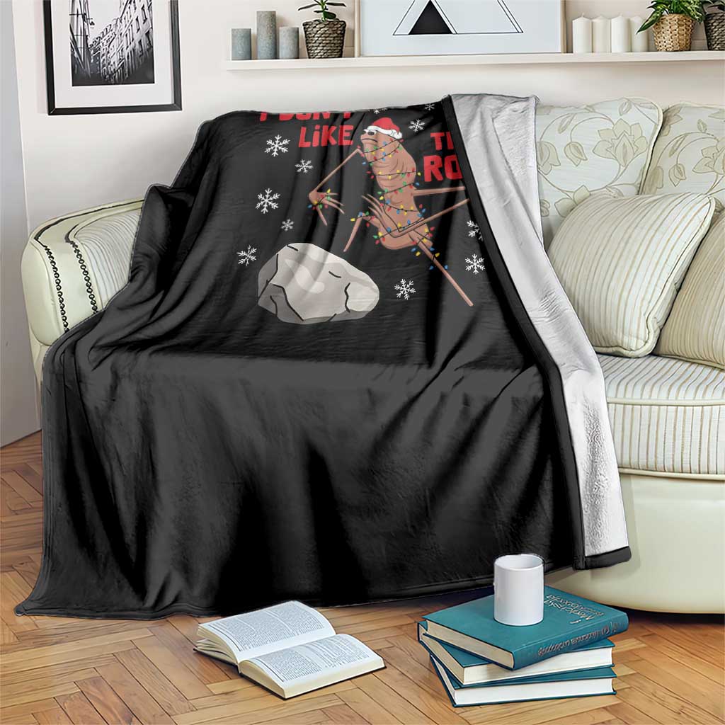 I Do Not Like This Rock Throw Blanket Christmas Marcus The Worm Meme Gift TS12 Print Your Wear
