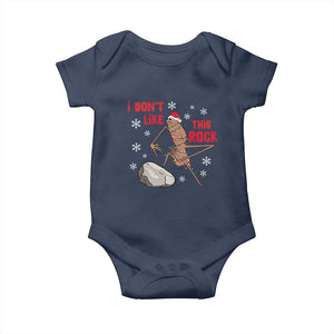 I Do Not Like This Rock Baby Onesie Christmas Marcus The Worm Meme Gift TS12 Navy Print Your Wear