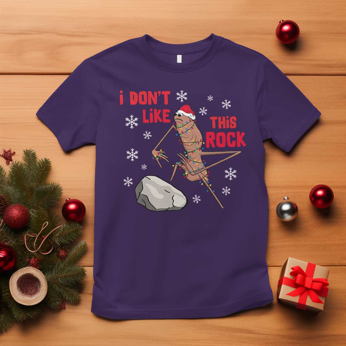 I Do Not Like This Rock T Shirt Christmas Marcus The Worm Meme Gift TS12 Purple Print Your Wear
