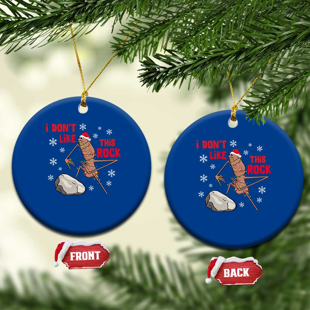 I Do Not Like This Rock Ceramic Ornament Christmas Marcus The Worm Meme Gift TS12 1pc Blue Print Your Wear