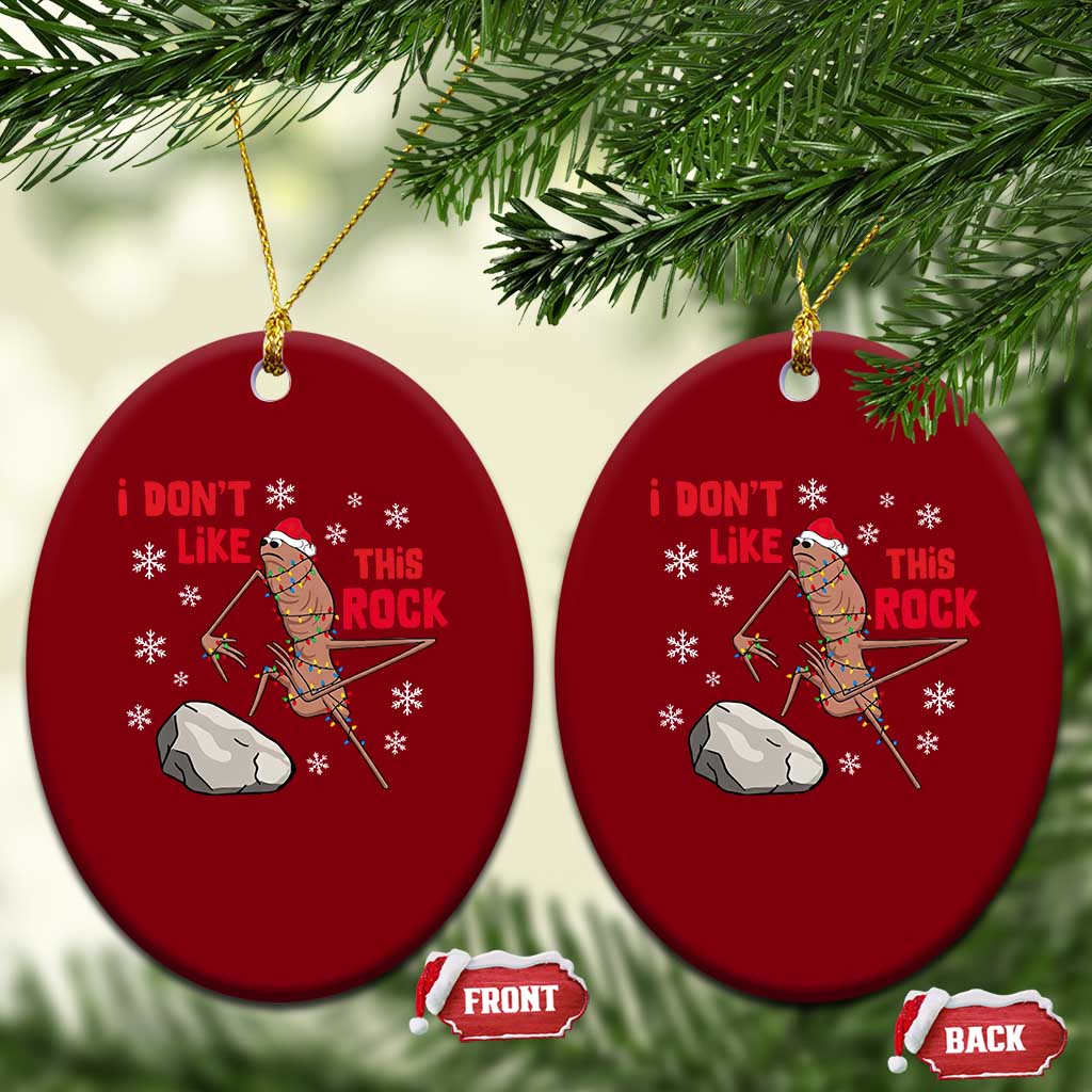 I Do Not Like This Rock Ceramic Ornament Christmas Marcus The Worm Meme Gift TS12 Print Your Wear