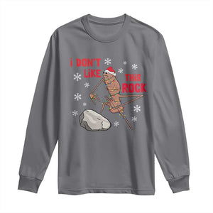 I Do Not Like This Rock Long Sleeve Shirt Christmas Marcus The Worm Meme Gift TS12 Charcoal Print Your Wear