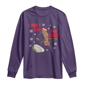 I Do Not Like This Rock Long Sleeve Shirt Christmas Marcus The Worm Meme Gift TS12 Purple Print Your Wear