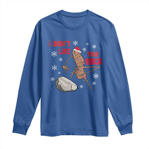 I Do Not Like This Rock Long Sleeve Shirt Christmas Marcus The Worm Meme Gift TS12 Royal Blue Print Your Wear