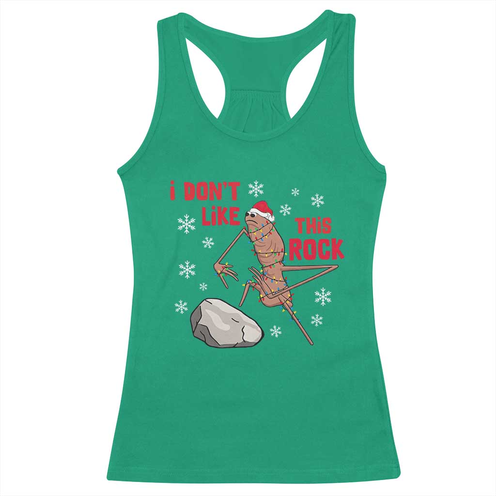 I Do Not Like This Rock Racerback Tank Top Christmas Marcus The Worm Meme Gift TS12 Irish Green Print Your Wear