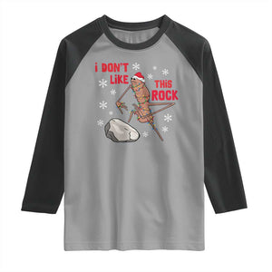 I Do Not Like This Rock Raglan Shirt Christmas Marcus The Worm Meme Gift TS12 Sport Gray Black Print Your Wear