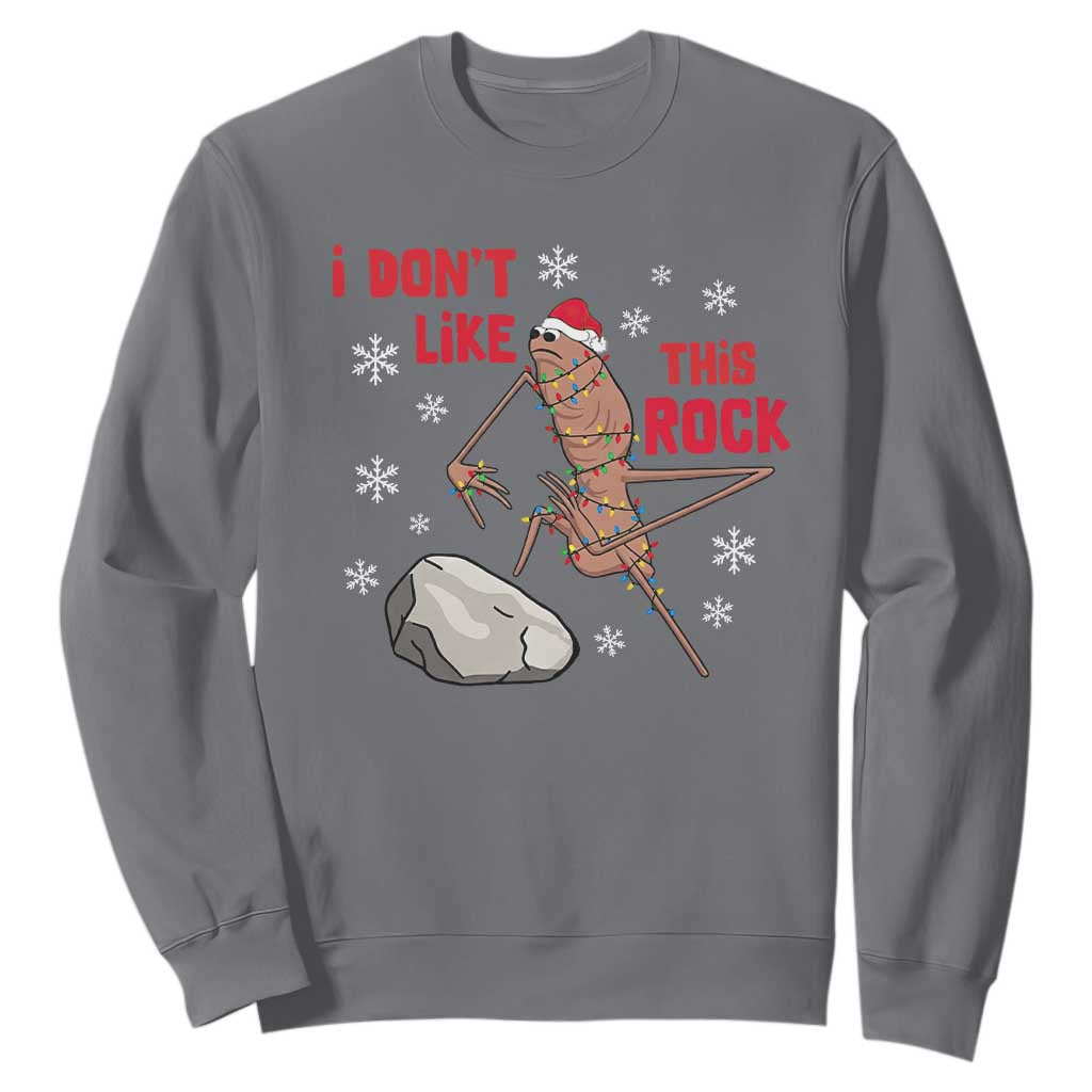 I Do Not Like This Rock Sweatshirt Christmas Marcus The Worm Meme Gift TS12 Charcoal Print Your Wear