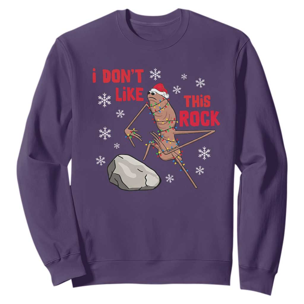 I Do Not Like This Rock Sweatshirt Christmas Marcus The Worm Meme Gift TS12 Purple Print Your Wear