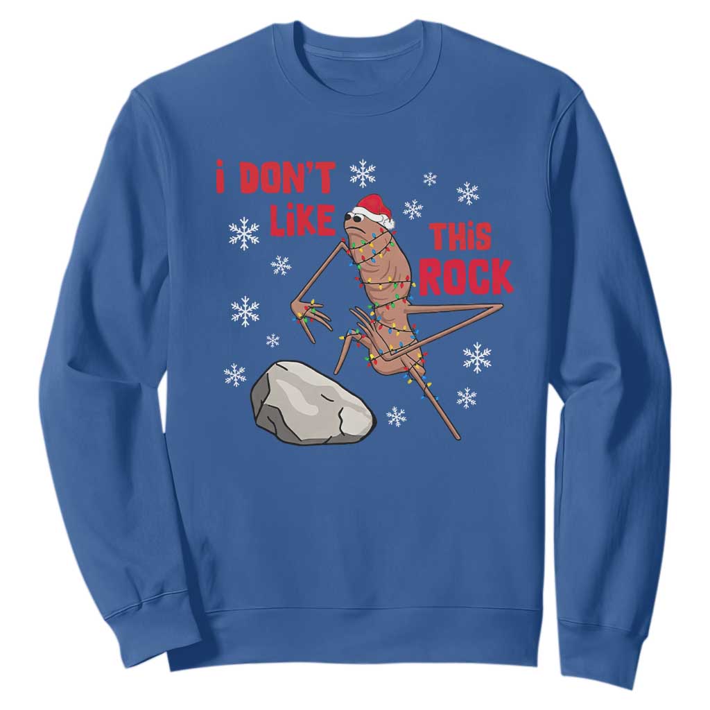 I Do Not Like This Rock Sweatshirt Christmas Marcus The Worm Meme Gift TS12 Royal Blue Print Your Wear
