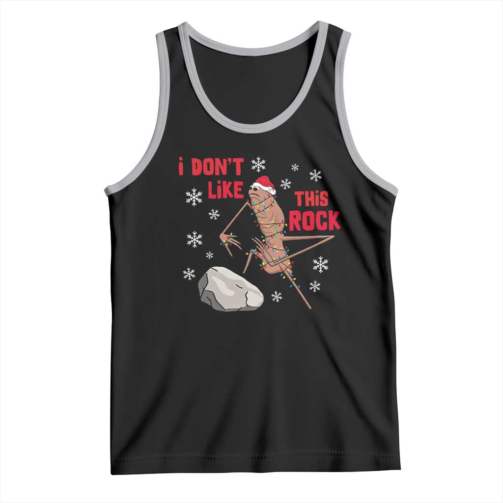 I Do Not Like This Rock Tank Top Christmas Marcus The Worm Meme Gift TS12 Black Athletic Heather Print Your Wear