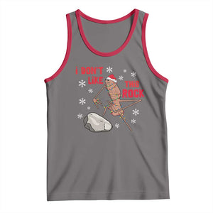 I Do Not Like This Rock Tank Top Christmas Marcus The Worm Meme Gift TS12 Deep Heather Red Print Your Wear