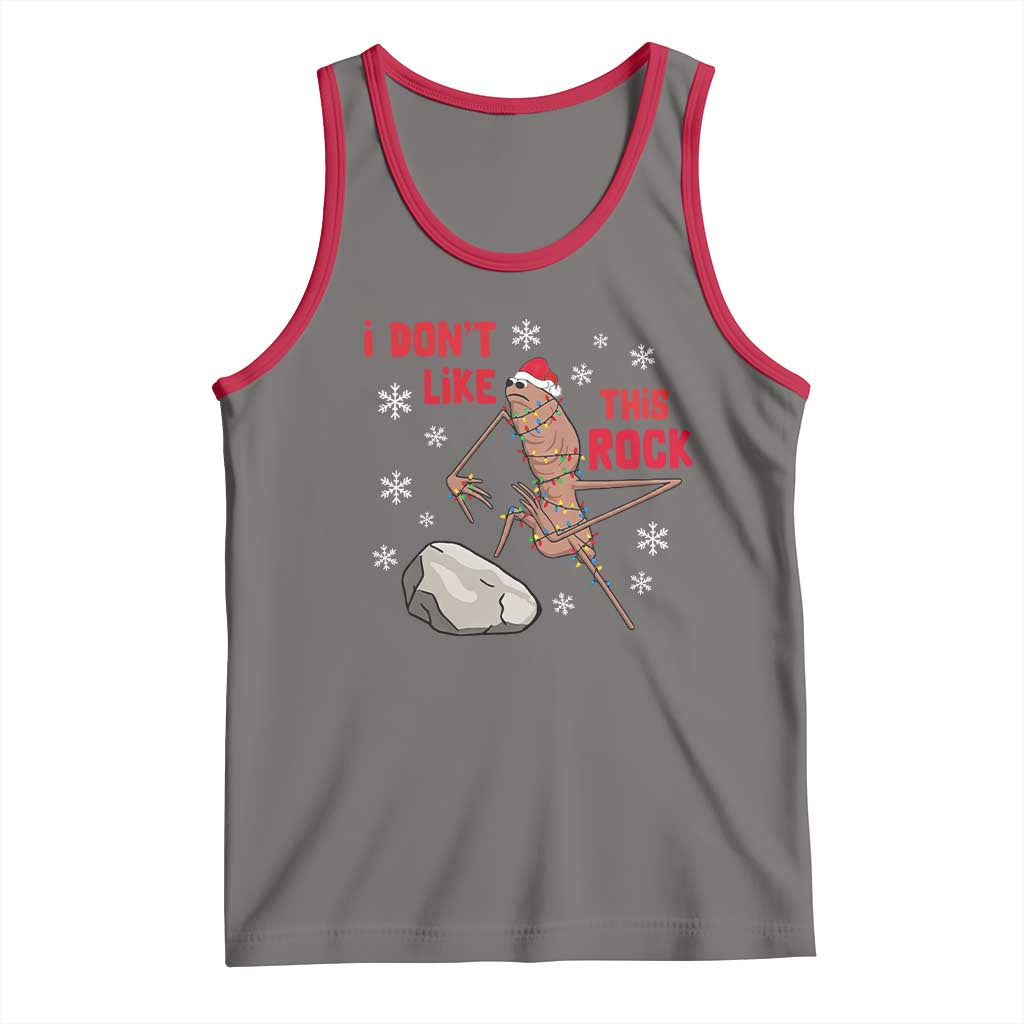 I Do Not Like This Rock Tank Top Christmas Marcus The Worm Meme Gift TS12 Deep Heather Red Print Your Wear