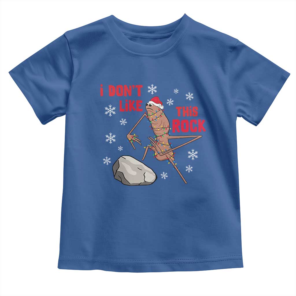 I Do Not Like This Rock Toddler T Shirt Christmas Marcus The Worm Meme Gift TS12 Royal Blue Print Your Wear