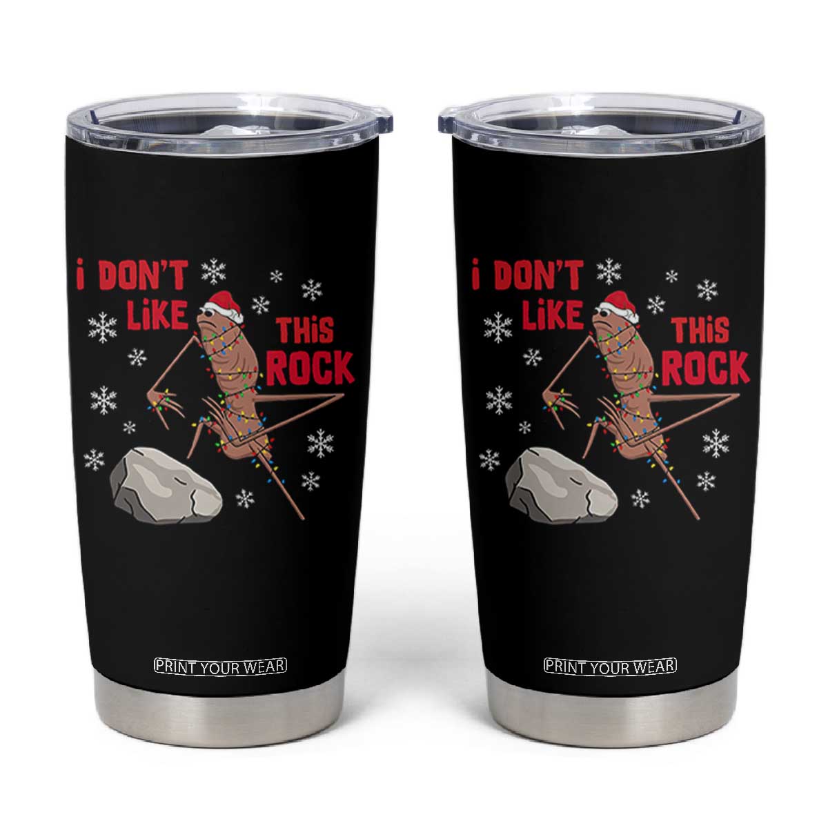 I Do Not Like This Rock Tumbler Cup Christmas Marcus The Worm Meme Gift - Print Your Wear