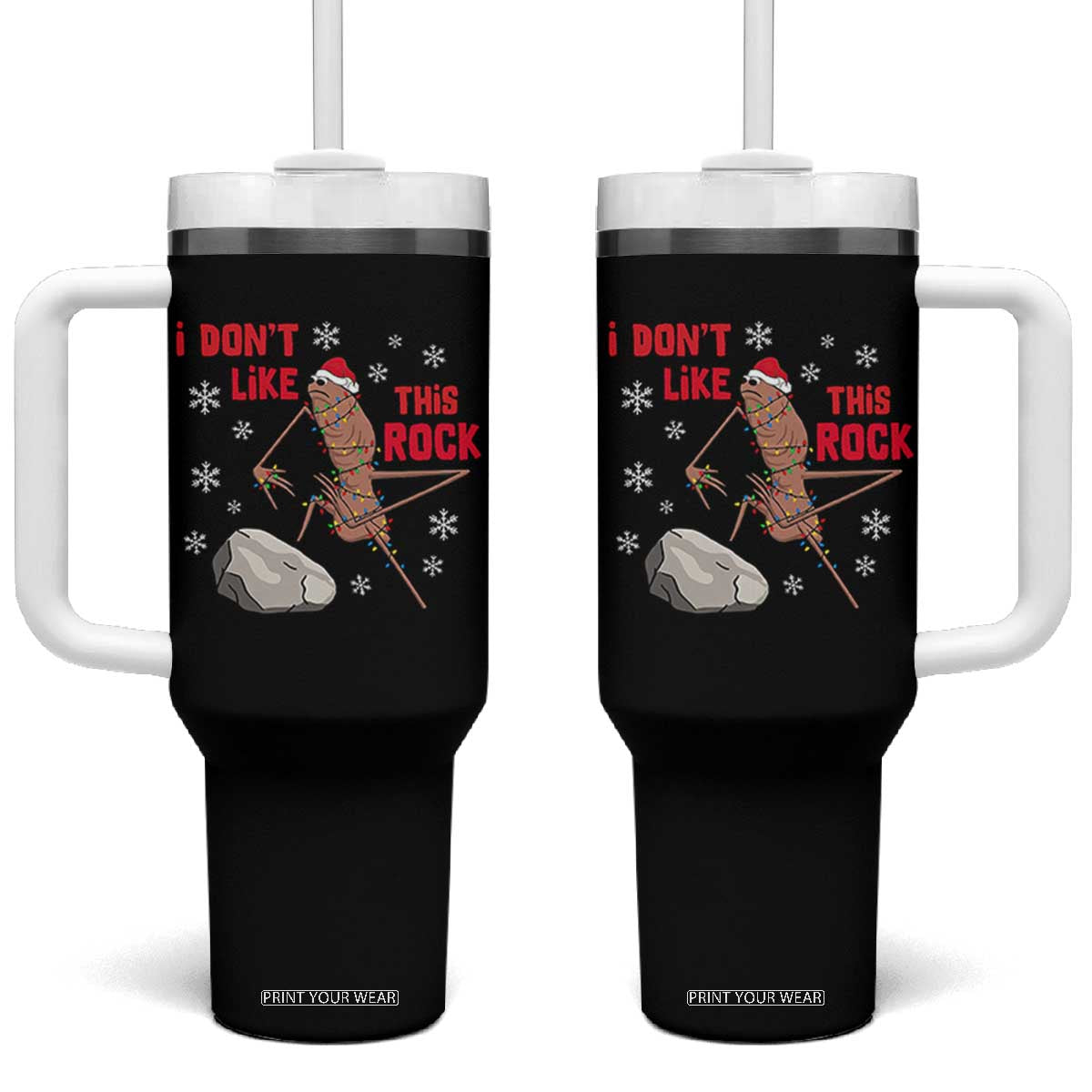 I Do Not Like This Rock Tumbler With Handle Christmas Marcus The Worm Meme Gift TS12 One Size: 40 oz Black Print Your Wear