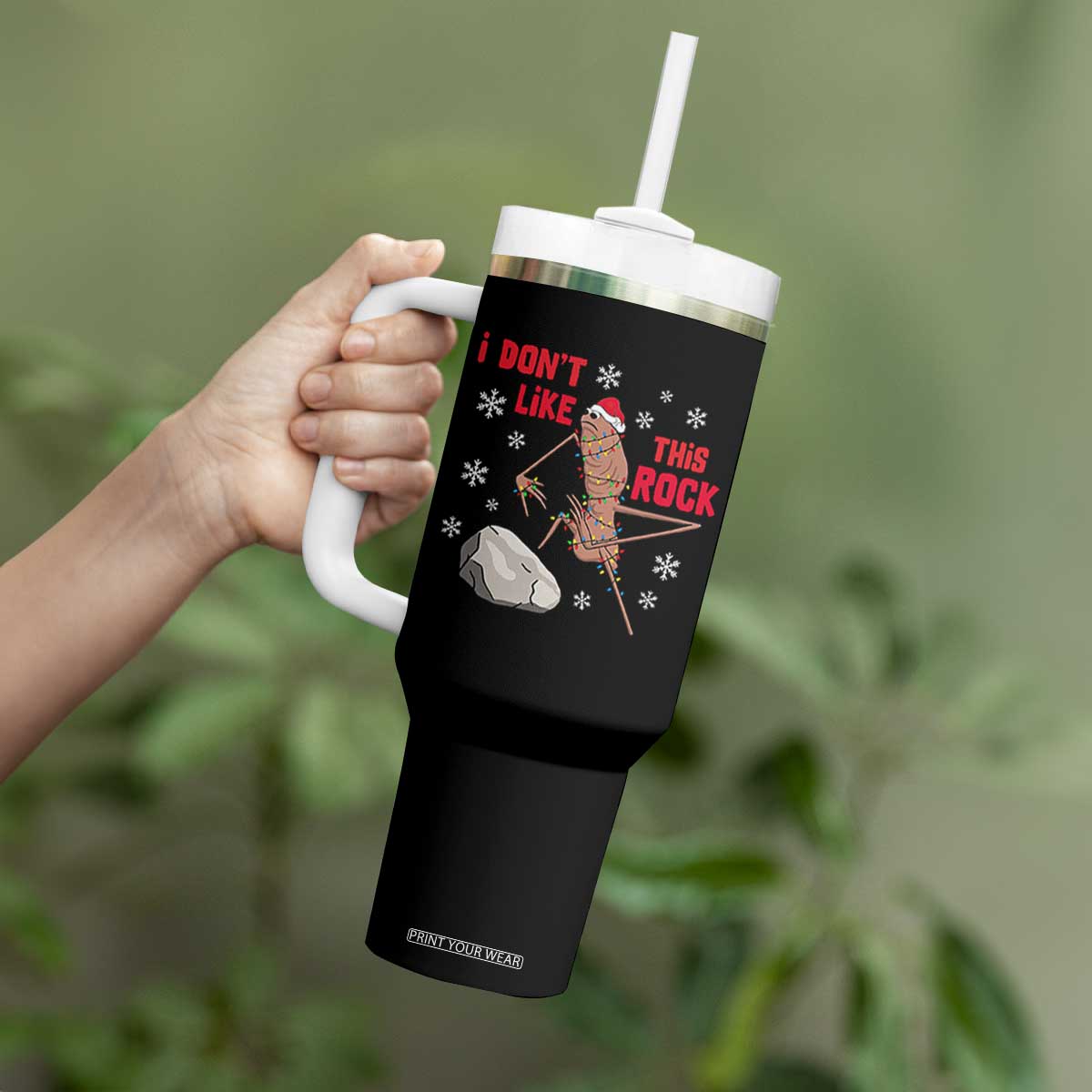 I Do Not Like This Rock Tumbler With Handle Christmas Marcus The Worm Meme Gift TS12 Print Your Wear