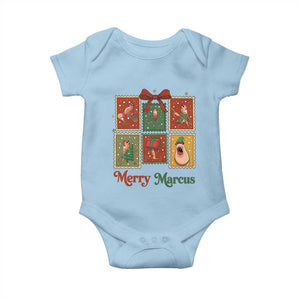 Christmas Marcus The Worm Meme Baby Onesie Funny Merry Marcus Gift TS12 Light Blue Print Your Wear
