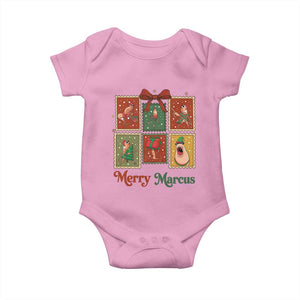 Christmas Marcus The Worm Meme Baby Onesie Funny Merry Marcus Gift TS12 Light Pink Print Your Wear