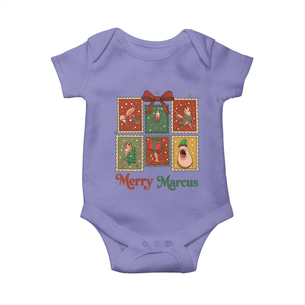 Christmas Marcus The Worm Meme Baby Onesie Funny Merry Marcus Gift TS12 Violet Print Your Wear