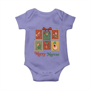 Christmas Marcus The Worm Meme Baby Onesie Funny Merry Marcus Gift TS12 Violet Print Your Wear