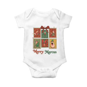 Christmas Marcus The Worm Meme Baby Onesie Funny Merry Marcus Gift TS12 White Print Your Wear
