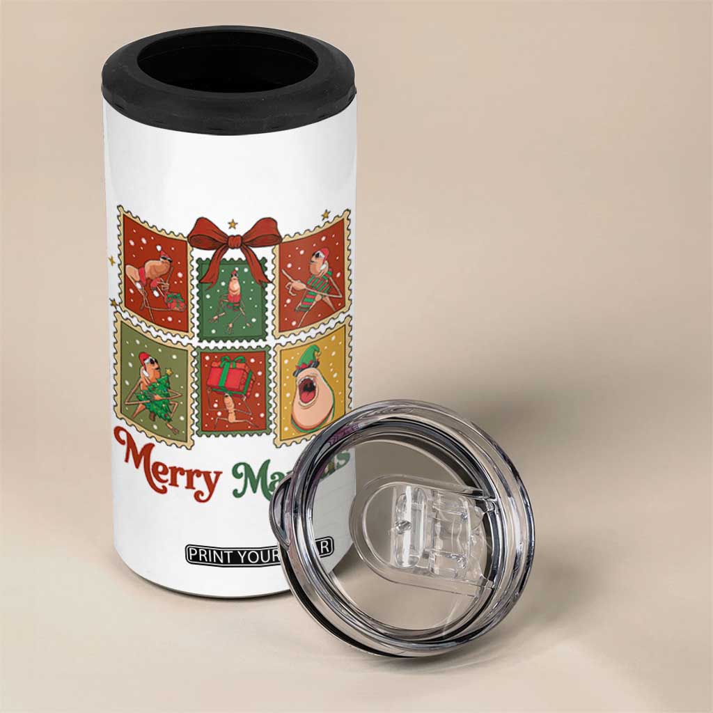 Christmas Marcus The Worm Meme 4 in 1 Can Cooler Tumbler Funny Merry Marcus Gift - Print Your Wear
