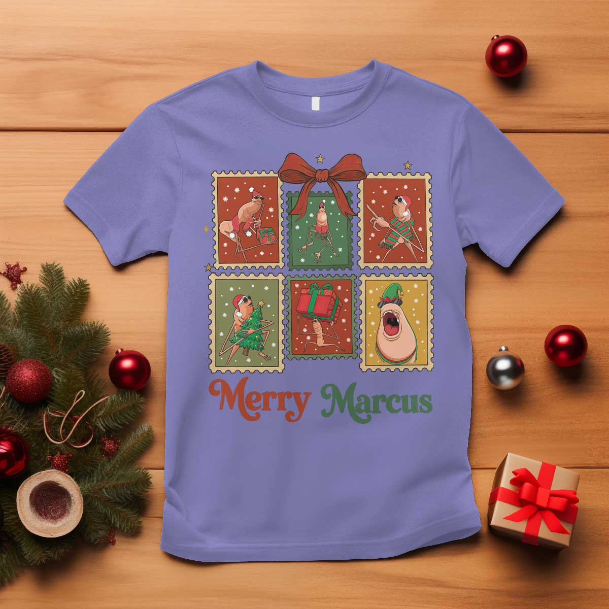 Christmas Marcus The Worm Meme T Shirt Funny Merry Marcus Gift TS12 Violet Print Your Wear