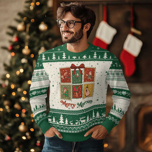 Xmas Marcus The Worm Meme Ugly Christmas Sweater Funny Merry Marcus Gift TS12 Beige Green Print Your Wear