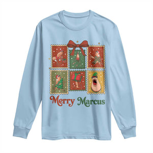 Christmas Marcus The Worm Meme Long Sleeve Shirt Funny Merry Marcus Gift TS12 Light Blue Print Your Wear