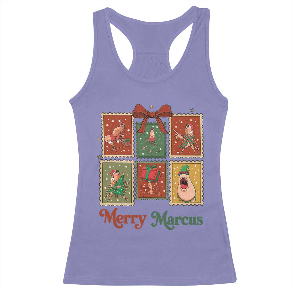 Christmas Marcus The Worm Meme Racerback Tank Top Funny Merry Marcus Gift TS12 Violet Print Your Wear