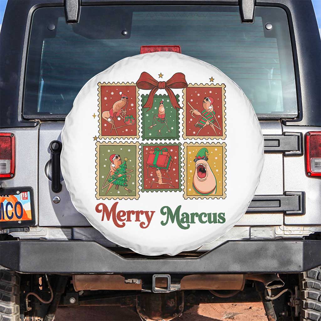 Christmas Marcus The Worm Meme Spare Tire Cover Funny Merry Marcus Gift TS12 No hole White Print Your Wear