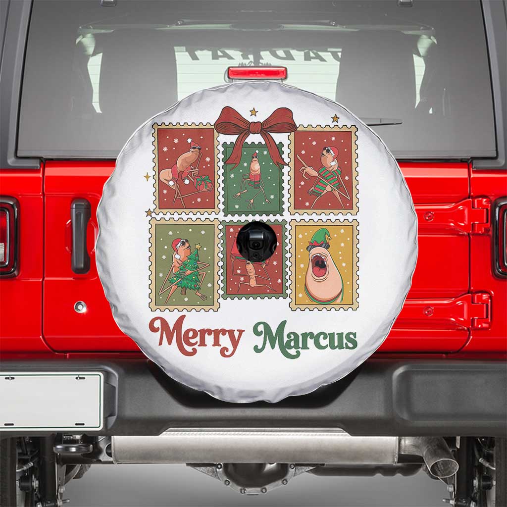 Christmas Marcus The Worm Meme Spare Tire Cover Funny Merry Marcus Gift TS12 White Print Your Wear